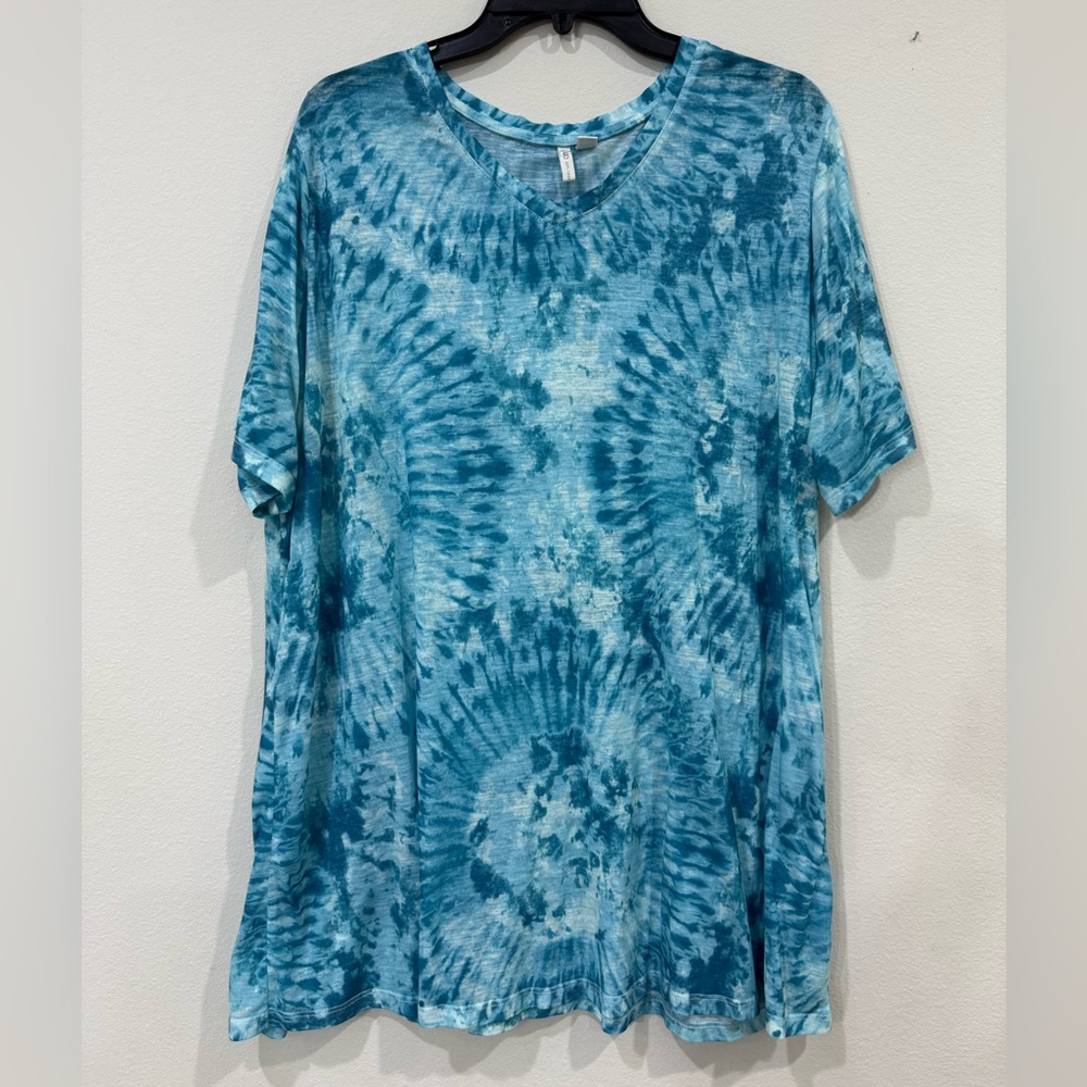 Cato Aqua Tie-Dye Top